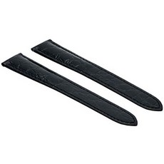 Ewatchparts 23MM Leather Strap Band for FIT 42MM Cartier Tank Ronde Solo 3517 2318 Black PROD220002