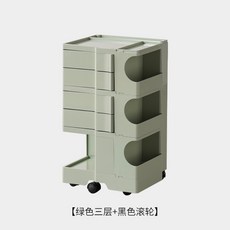 B-Line보비트롤리 Boby Trolly 트롤리 이동, 그린3층+블랙롤러