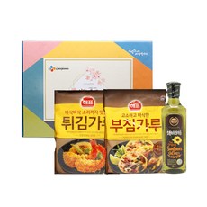 추석 명절 식용유 핑크솔트 부침가루 스팸 햄 종합 선물 세트, 사랑세트