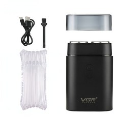 VGR 전기면도기 휴대용면도기 휴대용 깎는 도구 충전식 면도칼 적인 면도 기계 떠 수염 면도기 가지고 다닐 수 트리머 남성용 V-341, [02] without box, 02 without box, 1개