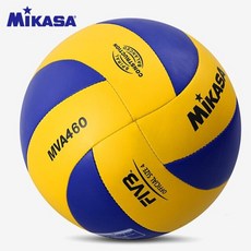 원래 미카사 배구 MVA460 크기 4 PU 슈퍼 하드 섬유 브랜드 FIVB 공식 경쟁 훈련 공 배구, 노란 공