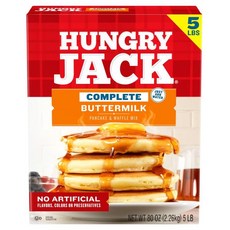 Hungry Jack 컴플리트 버터밀크 팬케？ 믹스 와플 믹스 5파운드, 3개