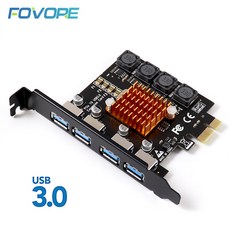 어댑터 4 포트 USB 3.0 PCI 익스프레스 카 3 PCIE 확장 PCI-E 허브 컨트롤러 E 익스텐더, 1개