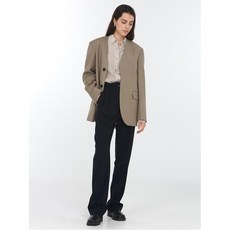 던스트 20FW UNISEX COLLARLESS WOOL BLAZER GREIGE UDJA0F101G1