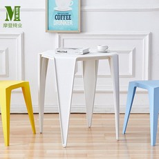 북유럽 플라스틱 인테리어 티테이블 테라스 야외테이블, 화이트 단품