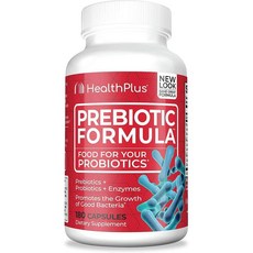 [프로바이오틱스] Health Plus Prebiotic Formula - Probiotics + Prebiotics + Digestive Enzymes - Gluten Free, 1set, 1set