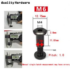 M6 집 수리 볼트 블랙 암 나사 나사 너트 잠금 버트 나사 6 가지 조합 합판 나사 노크 나사