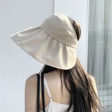 베이지 자외선차단모자