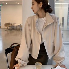 2024 새로운 가을 얇은 단색 짧은 코트 여성의 우아한 게으른 스타일 느슨한 캐주얼 칼라 재킷 탑