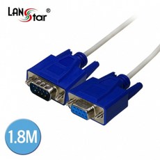 랜스타 LS-SER-9MFC-1.8M 시리얼케이블 연결선 연장 1.8M DB9P MF CROSS, 1개