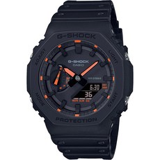 G-Shock GA2100-1A4 네온 악센트 워치 레드 레드 One Size 디지털