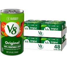 미국 V8 오리지널 100 토마토 야채 주스 48캔 음료, 163ml