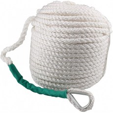 CarBole 1/2 "x100 '보트로드 5850LB 속보 스트레인 골무와 함께 겁에 질린 나일론 앵커 로프 / 라인