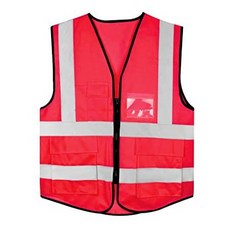 uxcell Reflective Mesh Design Security Vest for Jogging Traffic Safety Red, One Color_One Size, One Color_One Size