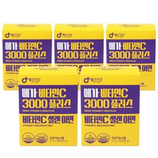 월간건강 메가 비타민C 3000 플러스 셀렌 아연, 93g, 5개