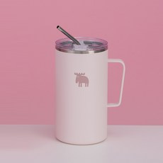 MOZ 스웨덴 316 스텐 진공 머그컵 스텐머그컵 보온머그컵 보온컵, 로즈블로썸, 610ml, 1개