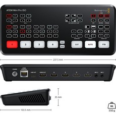 BMD ATEM 미니 Pro 스위처 4채널 HDMI to HD 영상 USB 코딩 스트리밍 라이브방송, 상세내용참조