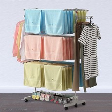 두리펀 바라매 접이식 빨래건조대 7단, W1495×D645×H1400(mm)