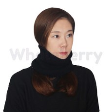 웨일베리6 가볍고 심프롼 블랙 니트 넥워머 목도리 (남녀공용) 다용도 목토시 따뜻한넥워머 레저용 따뜻한니트 활용도높은