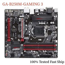 기가바이트 GA-B250M-GAMING 3 메인보드 B250 64GB LGA 1151 DDR4 마이크로 ATX, 1개