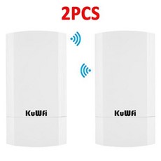 야외 와이파이 리피터 호완 KuWFi 58G 무선 브리지 900Mbps WiFi CPE PTP 장거리 24V PoE 전원 IP65 방수 AP 모드 13km, 2) 2PCS - cpe510방수