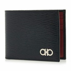 페라가모 명품페라가모 더블 간치니 장식 바이폴드 지갑 66 A064 NERO RED 0685978