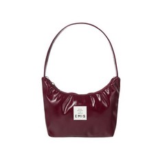 이미스 EMIS ENAMEL HOBO BAG-BURGUNDY