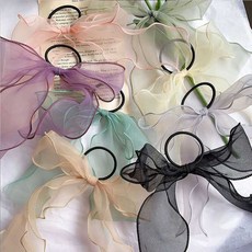 더이쁜 시스루 리본 헤어끈 6Colors