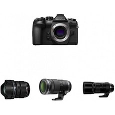 올림푸스 OM-D E-M1 Mark II 카메라 전용 (검은색) Zuiko Digital ED 7-14mm F2.8 Pro Lens &amp; Zuiko, 단일옵션