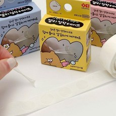 순덕이크루 젤리 점착 테이프 원형 양면 실리콘 (12개), 1개