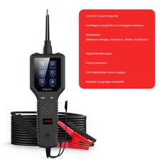 자동차 테스터 TopDiag P100 프로 회로 진단 프로브 키트 디지털 오실로스코프 9 30V 12V 24V, Black