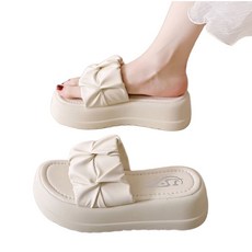 Ogfaour 발편한 통굽샌들 슈콤마보니스타일 어글리슈즈 여름슬리퍼 6cm 통굽슬리퍼