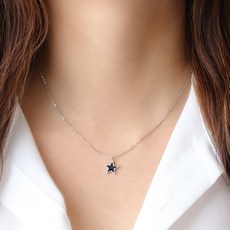 블랙실버목걸이