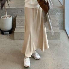  [메이블루] 루리 새틴 밴딩스커트 