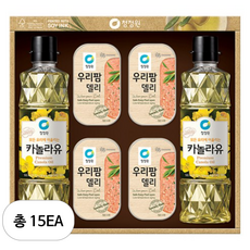 청정원 팜고급유 6호 선물세트 + 쇼핑백, 15세트