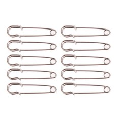 10개/세트 실버톤 안전핀 대강력 헤비듀티 피닝소견 DIY 재봉틀 의류공예 재봉틀, 45, 10개