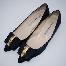 1638.슈콤마보니 패브릭본딩 리본 펌프스/정품/여성