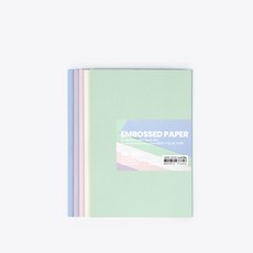 PaperPhant 하이퀄리티지 5컬러 엠보싱 색지(5 Colored Embossed Paper)(레이드), 90g A5 100매