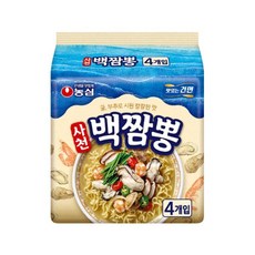 농심 사천백짬뽕(멀티팩) 94g x4입 1세트 자취템 쏘울푸드 분식 학생 완내스 쏘울푸드, 11개
