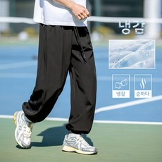 HANYO 남성 여름용 사이드 배색 디자인 아웃도어 쿨링 캐주얼 조거 팬츠 ANYO 사이드 배색 디자인 아웃도어 캐주얼 조거 팬츠