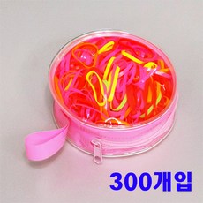 더싼유통 칼라 고무밴드 300개입, 3색 혼합