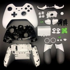 Xbox One Elite 시리즈 1 컨트롤러용 DIY 교체 쉘 전면 커버 상단 하단 케이스 배터리 커버 수리 부품, 1개, 6) Full Shell Set