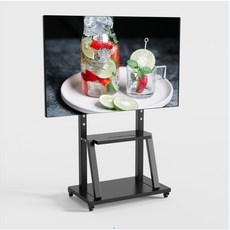 특대형 튼튼한 티비 거치대 이동식 TV 받침대 81.28cm~254cm 삼성 엘지 호환 블랙, U-990A, 1개