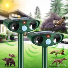 Jahy2Tech 7127186529 Solar Powered Ultrasonic Animal Repellent Outdoor Cat Repellent Deer Repellent