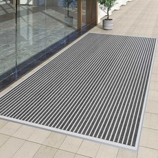업소용 현관매트 대형 알루미늄 바닥 깔판 출입구 카펫, 블랙 600MMX1200MM, 1개