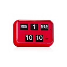 트웸코 캘린더 벽 플립시계 QD-35 (Red)