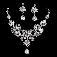 크리스탈목걸이귀걸이세트