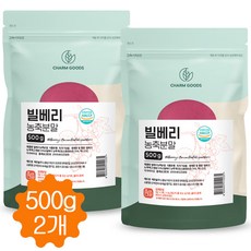 빌베리 분말 가루 빌베리농축 파우더 안토시아닌 대용량 500g, 2개