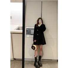 망또가디건 양면울 대 옷여성 미들롱타입 2020년정품 가을겨울 작은키 케이프 미지물외투~