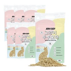 제리코지 고양이 두부모래, 오리지날, 6개, 7L
